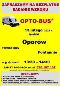 Bezpłatne badanie wzroku w Oporowie!