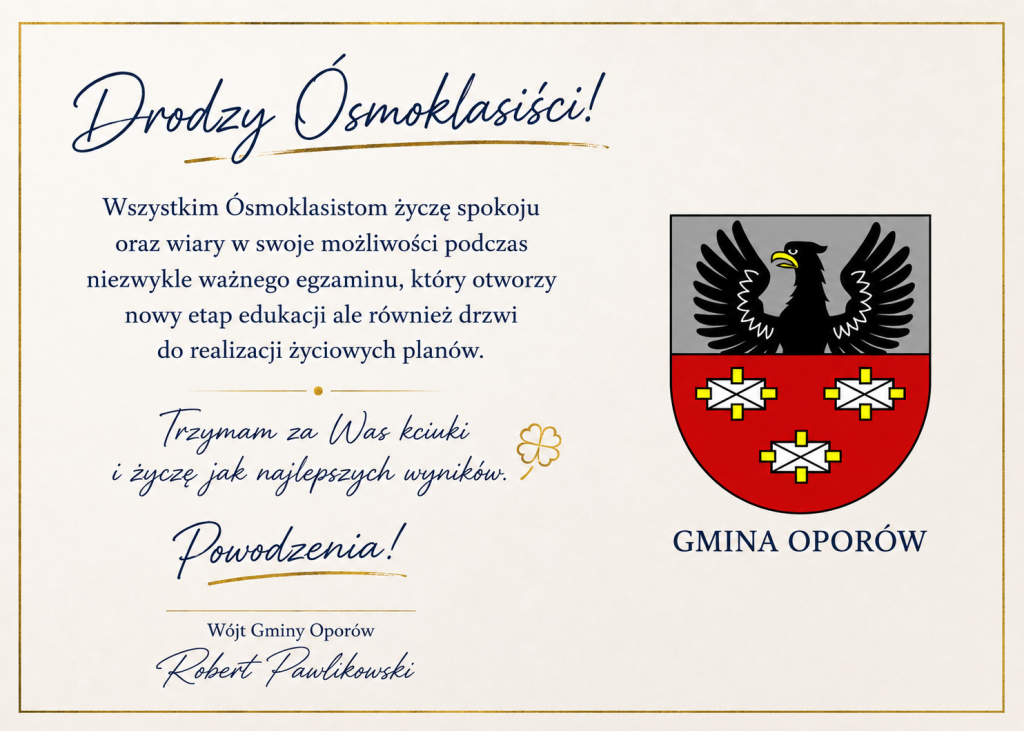 Życzenia dla Ośmoklasistów