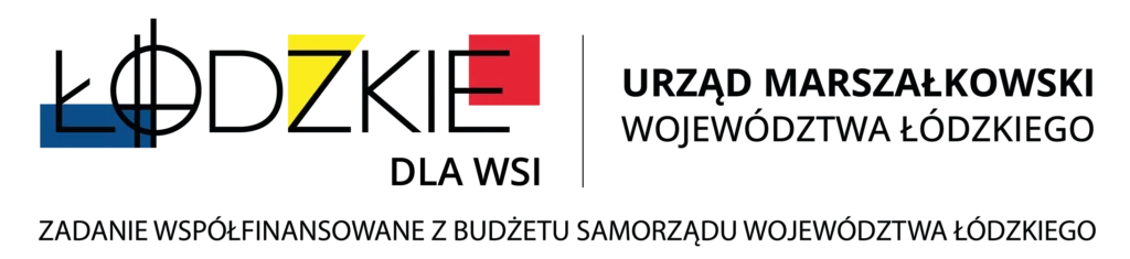 Logo programu „Łódzkie dla wsi” – współfinansowane ze środków Województwa Łódzkiego